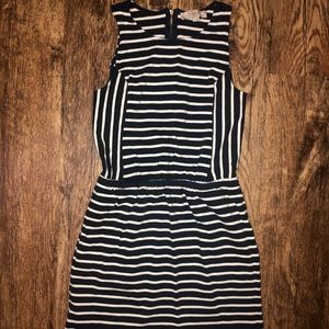 LOFT striped dress with pockets